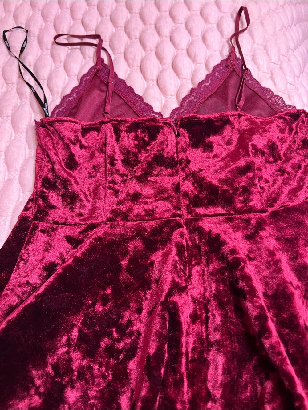 forever21 red velvet mini dress - Picture 6 of 7